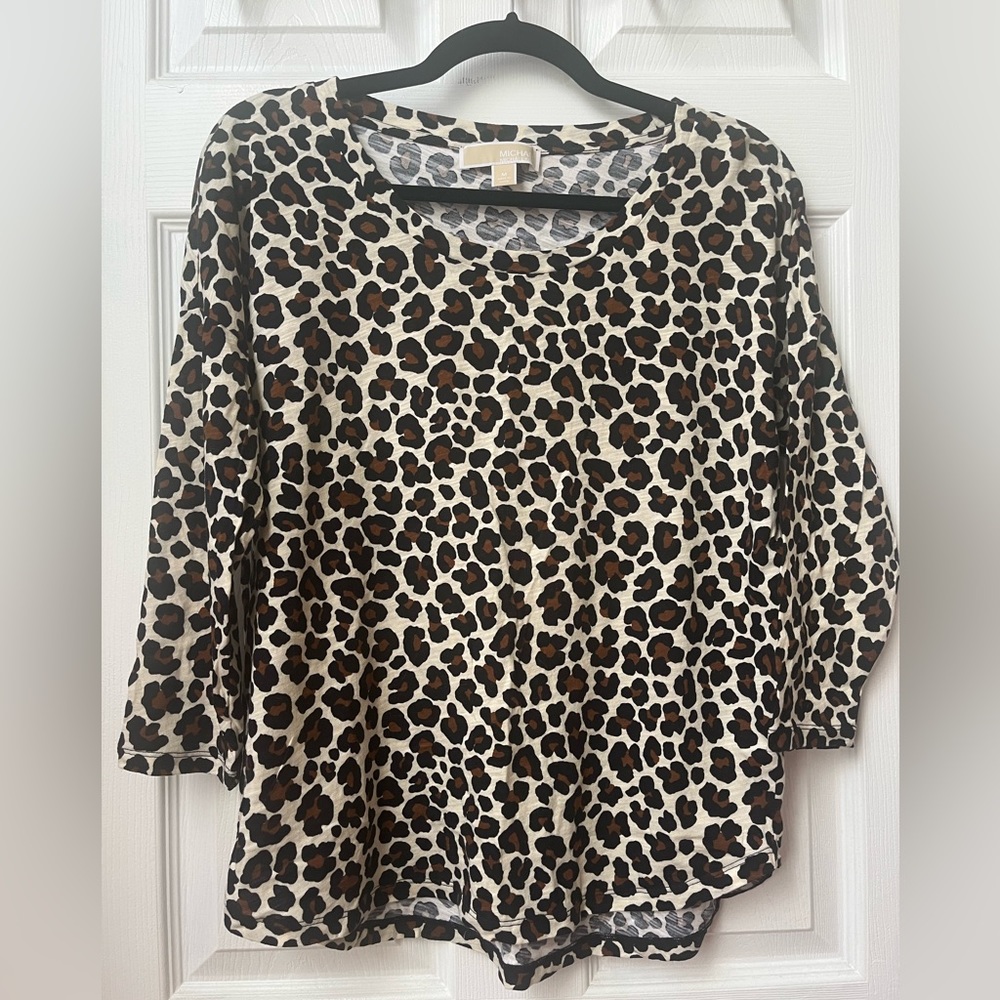 Cheetah Print 3/4 Length top